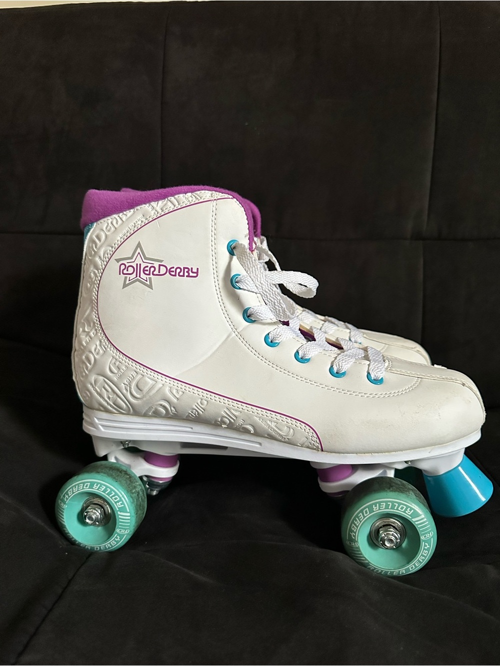 Roller Derby White Retro Quad Roller Skates Women's Size 10
